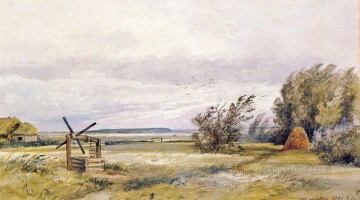 イワン・イワノビッチ・シーシキン Painting - シュメレフカ 風の強い日 1861 年の古典的な風景 イワン・イワノビッチ